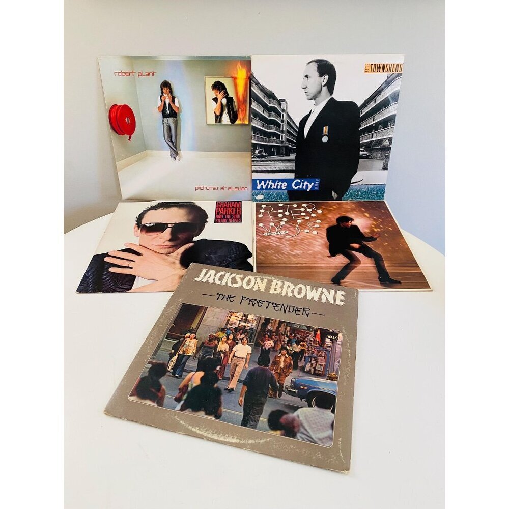 Lot of 5 Rock Records, Robert Plant, Pete Townshend, Peter Wolf, Graham Parker